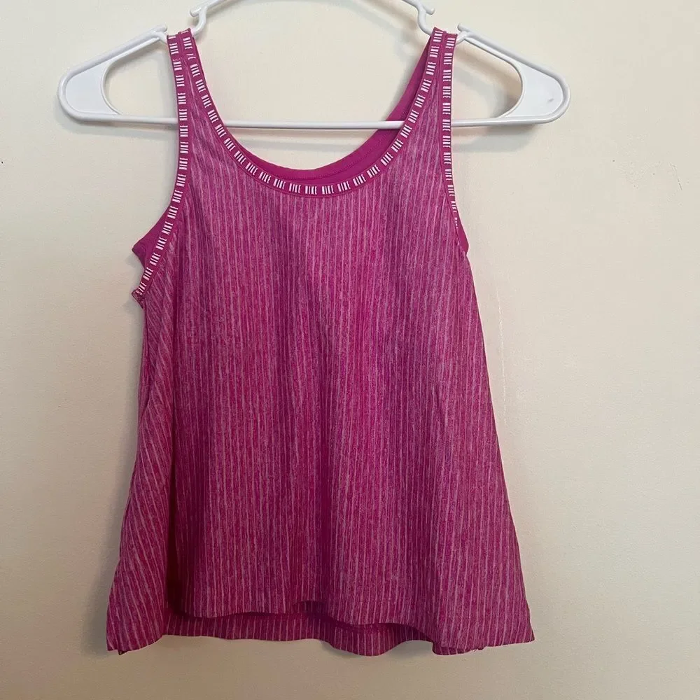 Nike Pink Ribbed Tank Top